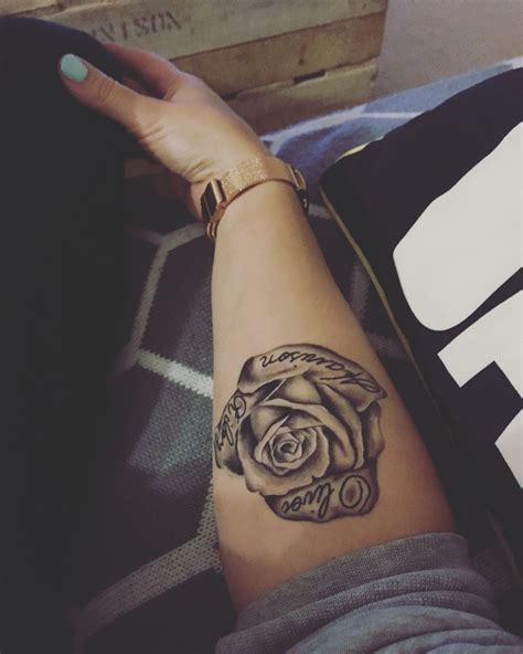 Personalized Beauty: Rose Tattoos With Names on Petals